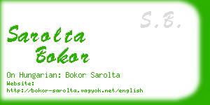 sarolta bokor business card